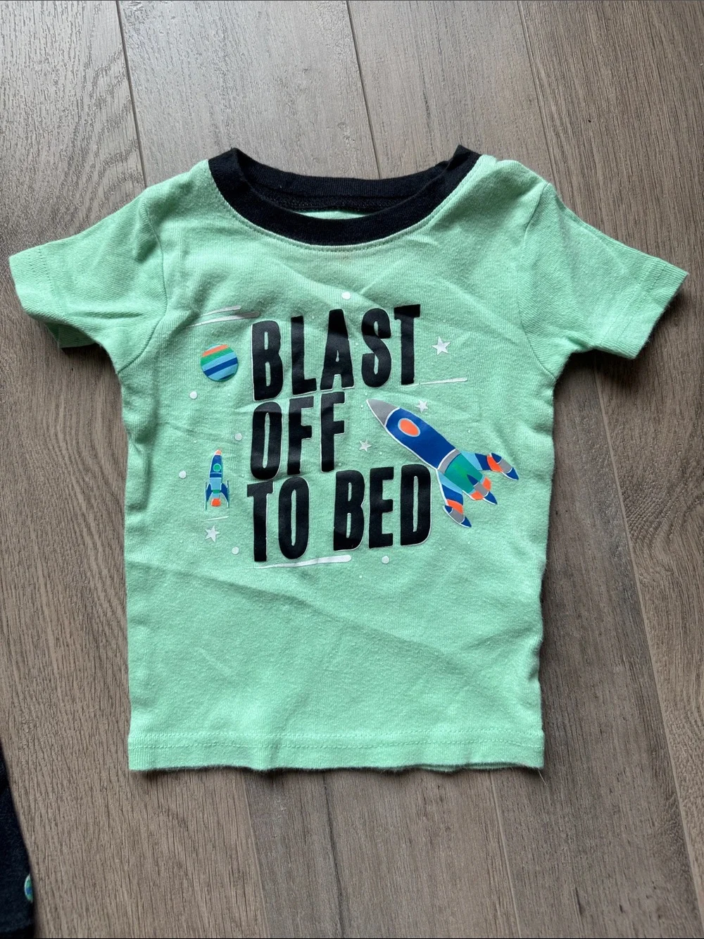 Carter's Space Rocket Pajama Set - Black, Green & Gray